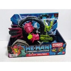 MATTEL HE-MAN AND THE MASTERS OF THE UNIVERSE POWER ATTACK TRAP JAW CYCLE NIB